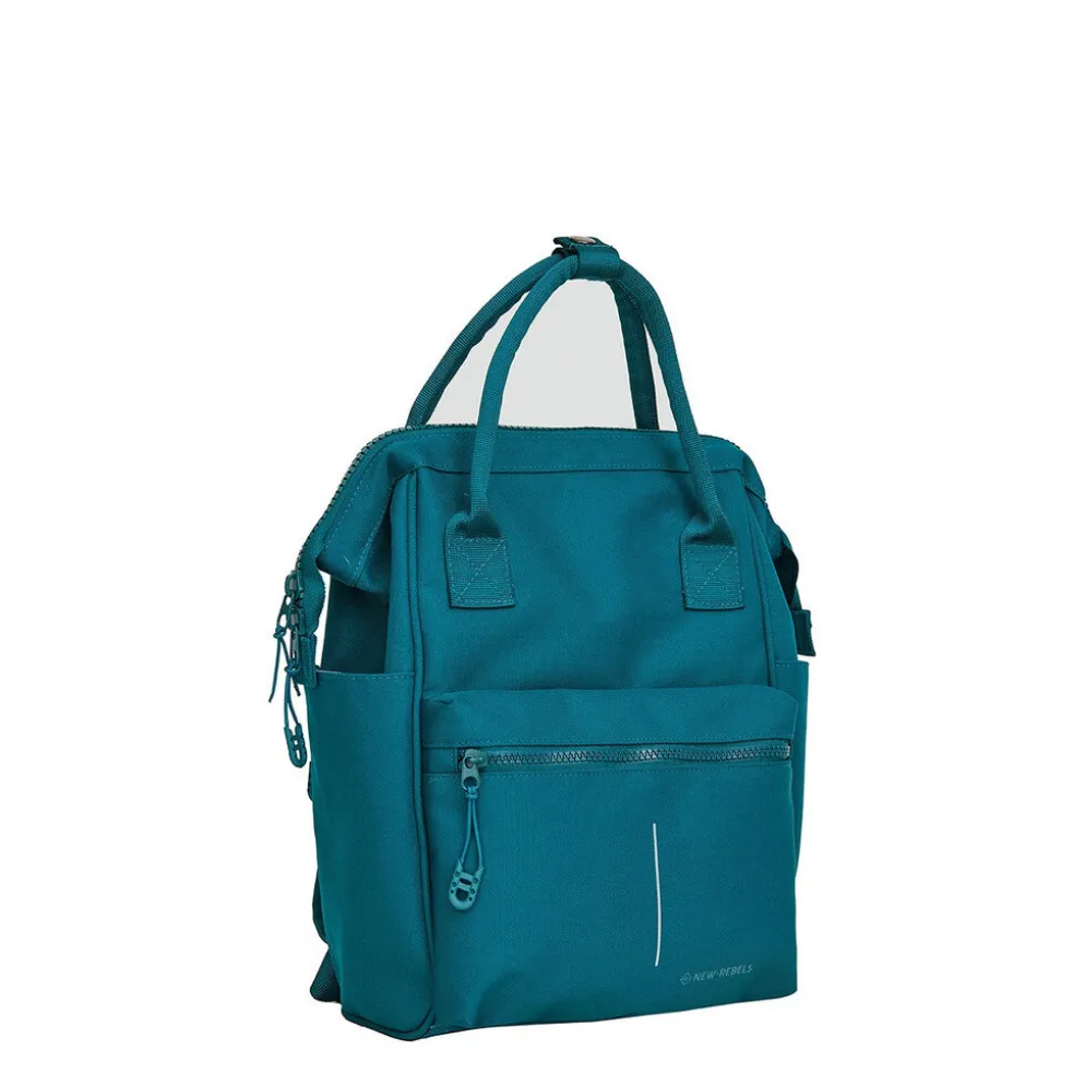 New Rebels Valor Weverly School / Werktas Rugzak – 9,5L Stevig 900D Polyester, 4 Compartimenten, Laptopvak 14”, Waterafstotend, Ocean Blue