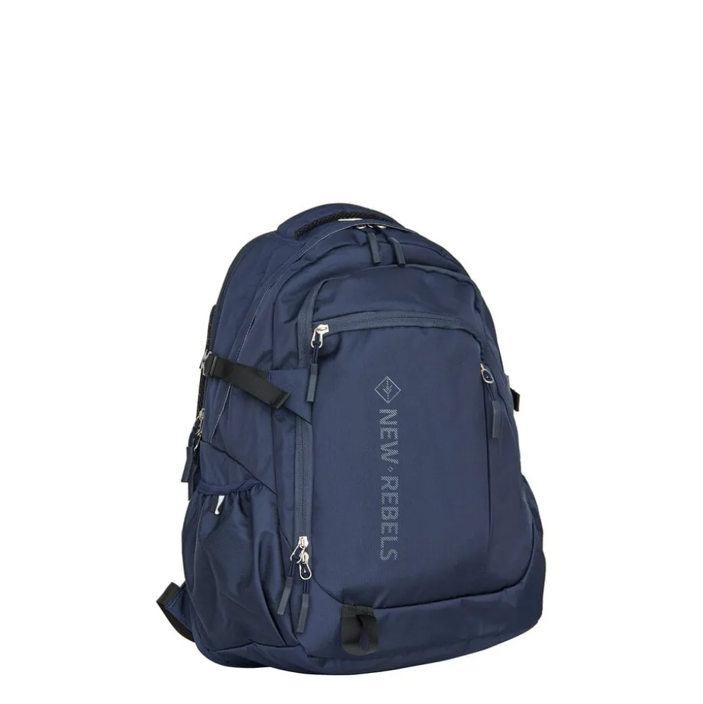 New Rebels Vince Baldwin Navy Blauw 33L Rugtas Waterafstotend Laptop 15.6"