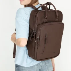 New Rebels William Milwaukee 18 L Laptoprugzak – Waterafstotend PU, Geschikt voor 15,6″ Laptop Mocca
