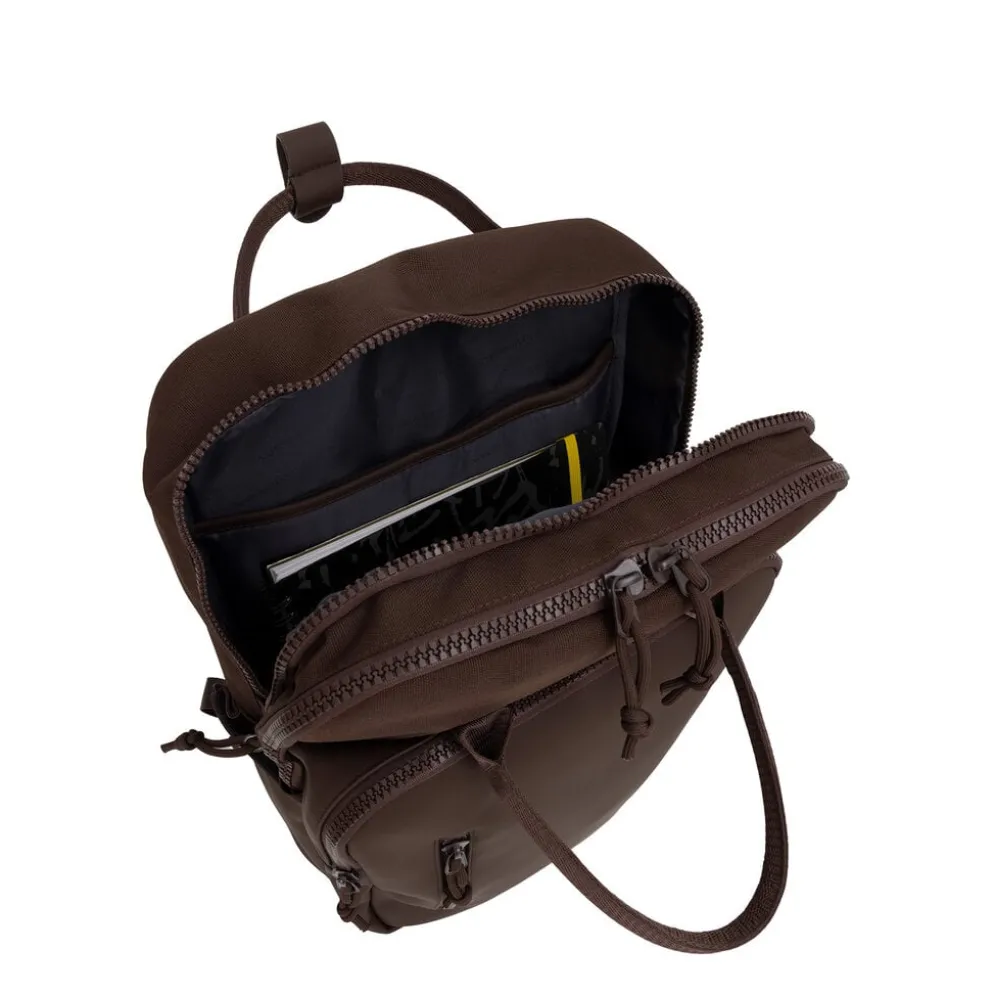 New Rebels William Milwaukee 18 L Laptoprugzak – Waterafstotend PU, Geschikt voor 15,6″ Laptop Mocca