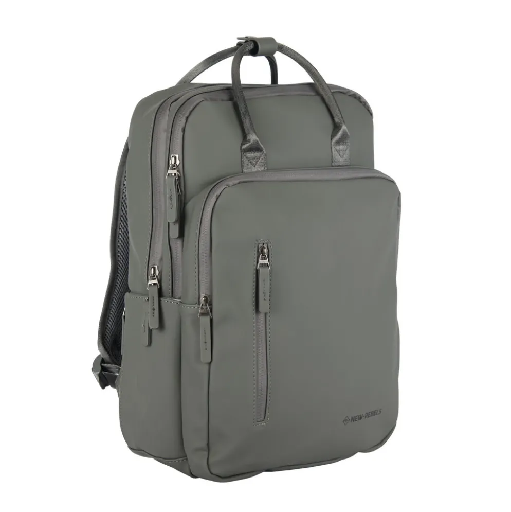 New Rebels William Milwaukee Antraciet 18L Rugzak Waterafstotend Laptop 15.6"
