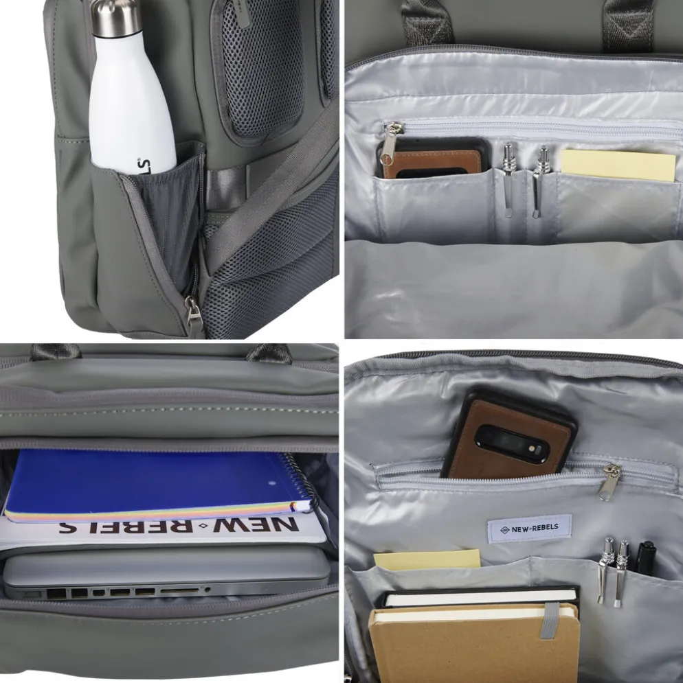 New Rebels William Milwaukee Antraciet 18L Rugzak Waterafstotend Laptop 15.6"