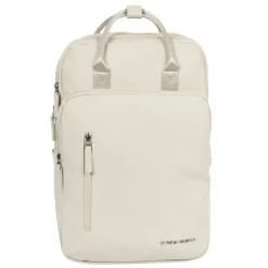 New Rebels William Milwaukee 18 L Laptoprugzak – Waterafstotend PU, Geschikt voor 15,6″ Laptop – Beige