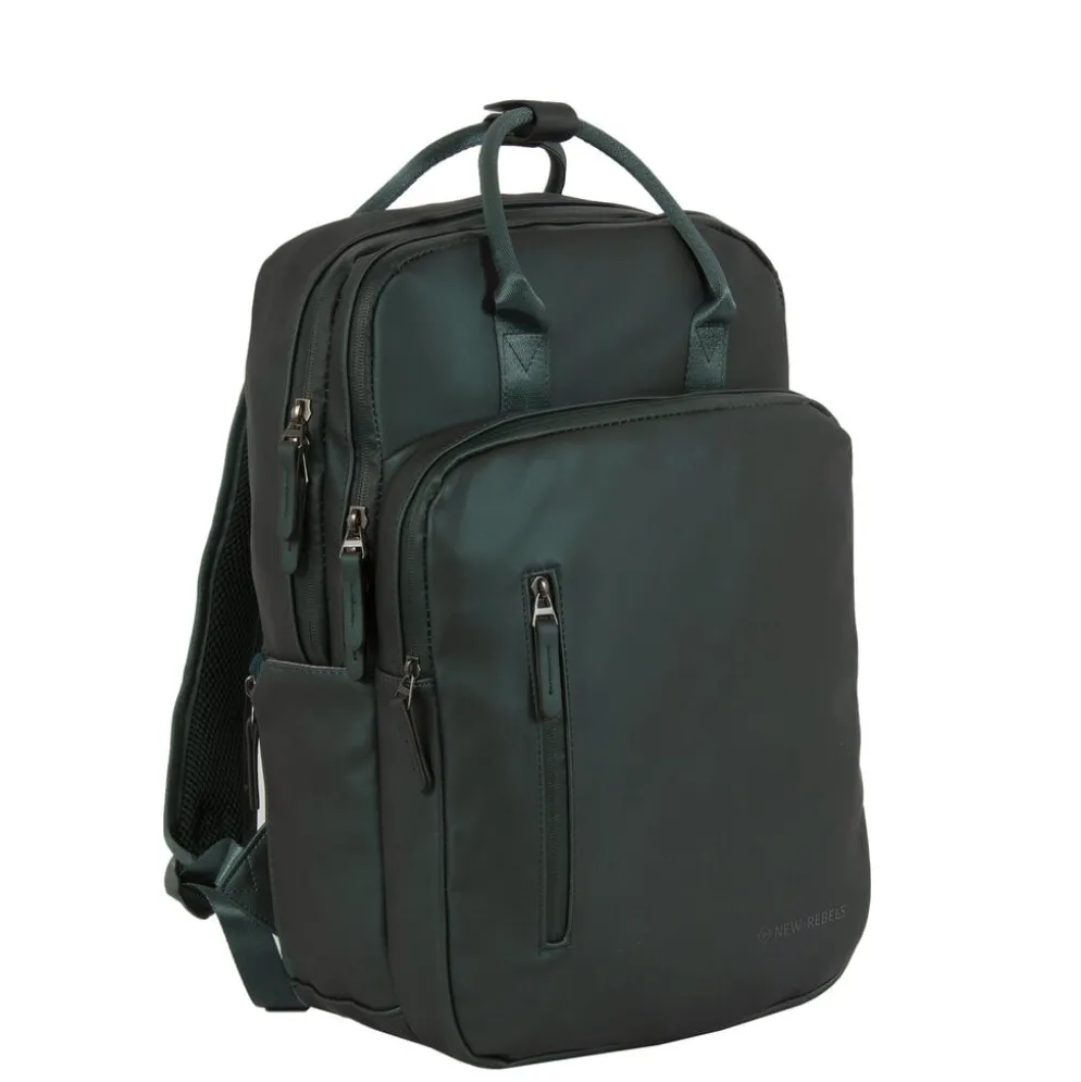 New Rebels William Milwaukee Metallic Groen 18L Rugzak Waterafstotend Laptop 15.6"