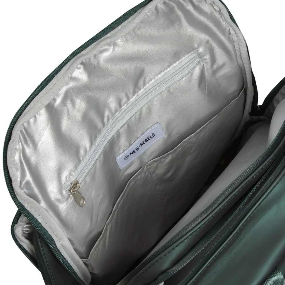 New Rebels William Milwaukee Metallic Groen 18L Rugzak Waterafstotend Laptop 15.6"