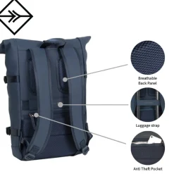 New Rebels William Riverside Cognac 19L Rugzak Waterafstotend Laptop 15.6