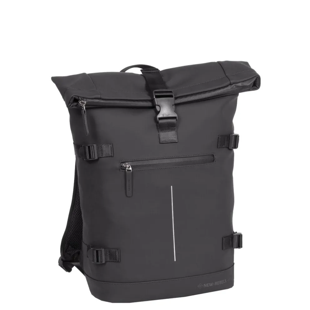 New Rebels William Riverside Zwart 19L Rugzak Waterafstotend Laptop 15.6"