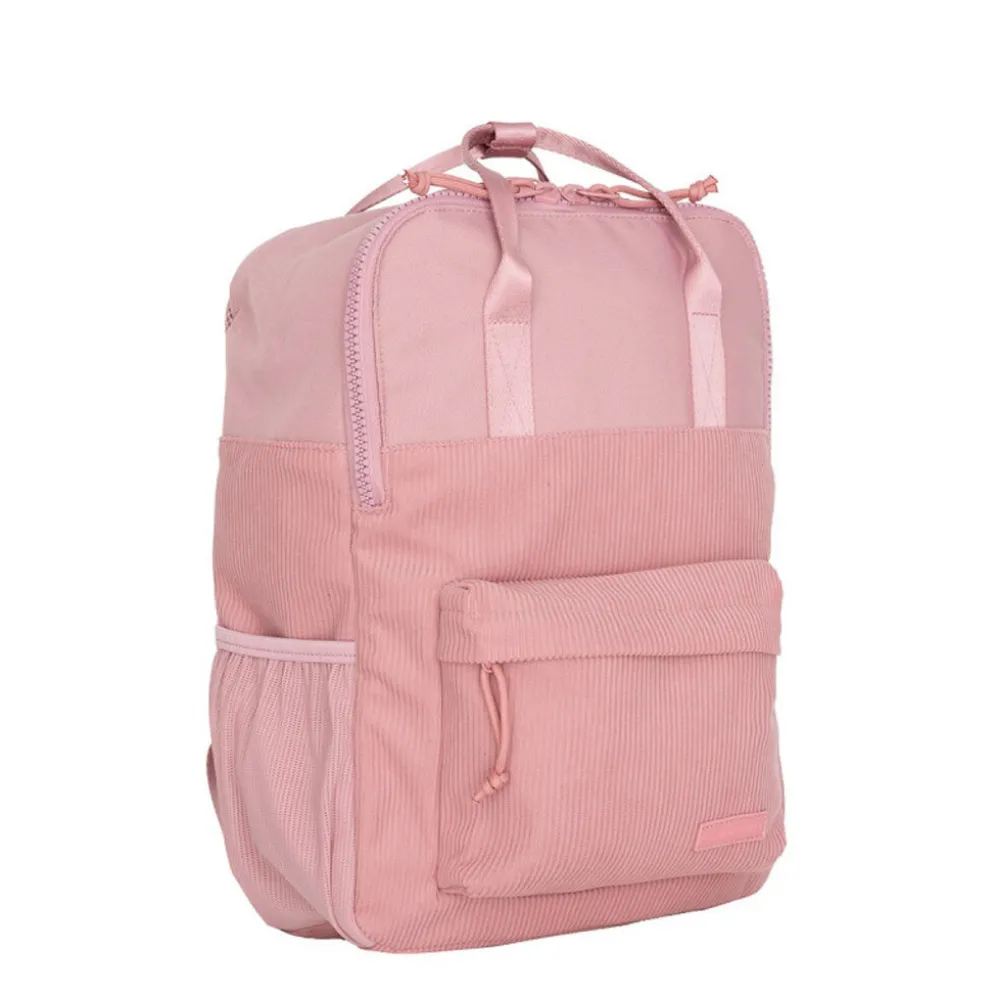 Springfield Los Angeles Ribbi Rugzak 13L – Stevig Rib Polyester – Lichtgewicht Schooltas & Werktas - Old Pink