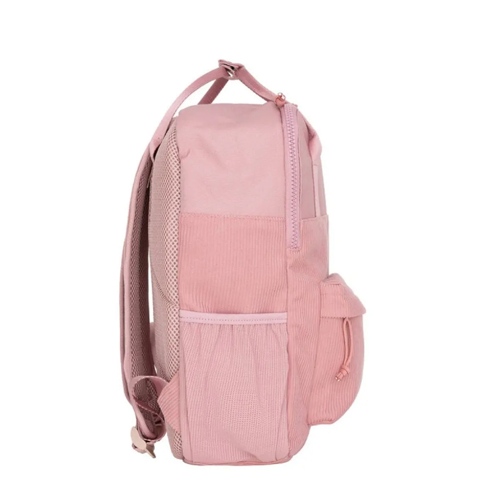 Springfield Los Angeles Ribbi Rugzak 13L – Stevig Rib Polyester – Lichtgewicht Schooltas & Werktas - Old Pink